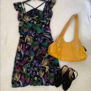 Beautiful black dress with floral design